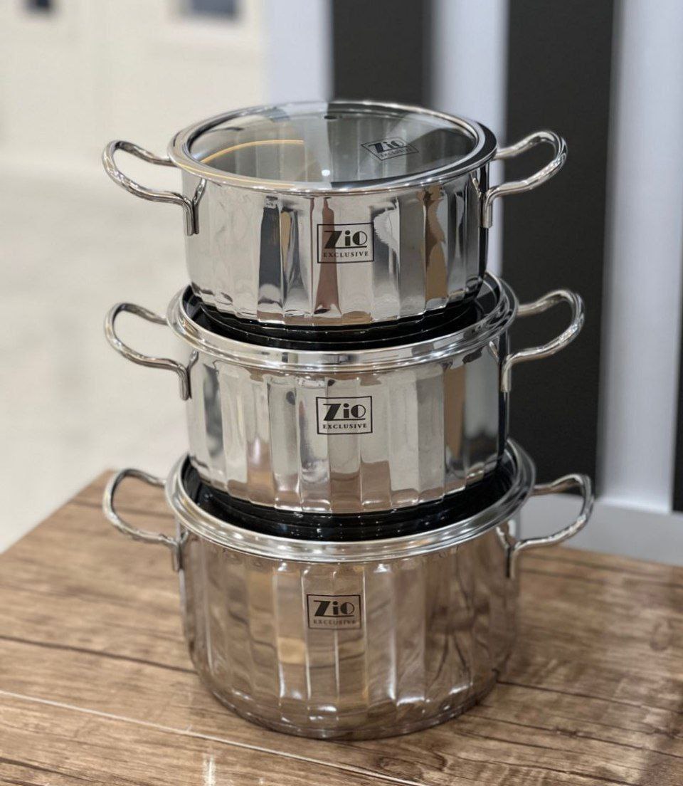 سرویس قابلمه استیل ست 6پارچه - تصویر 3