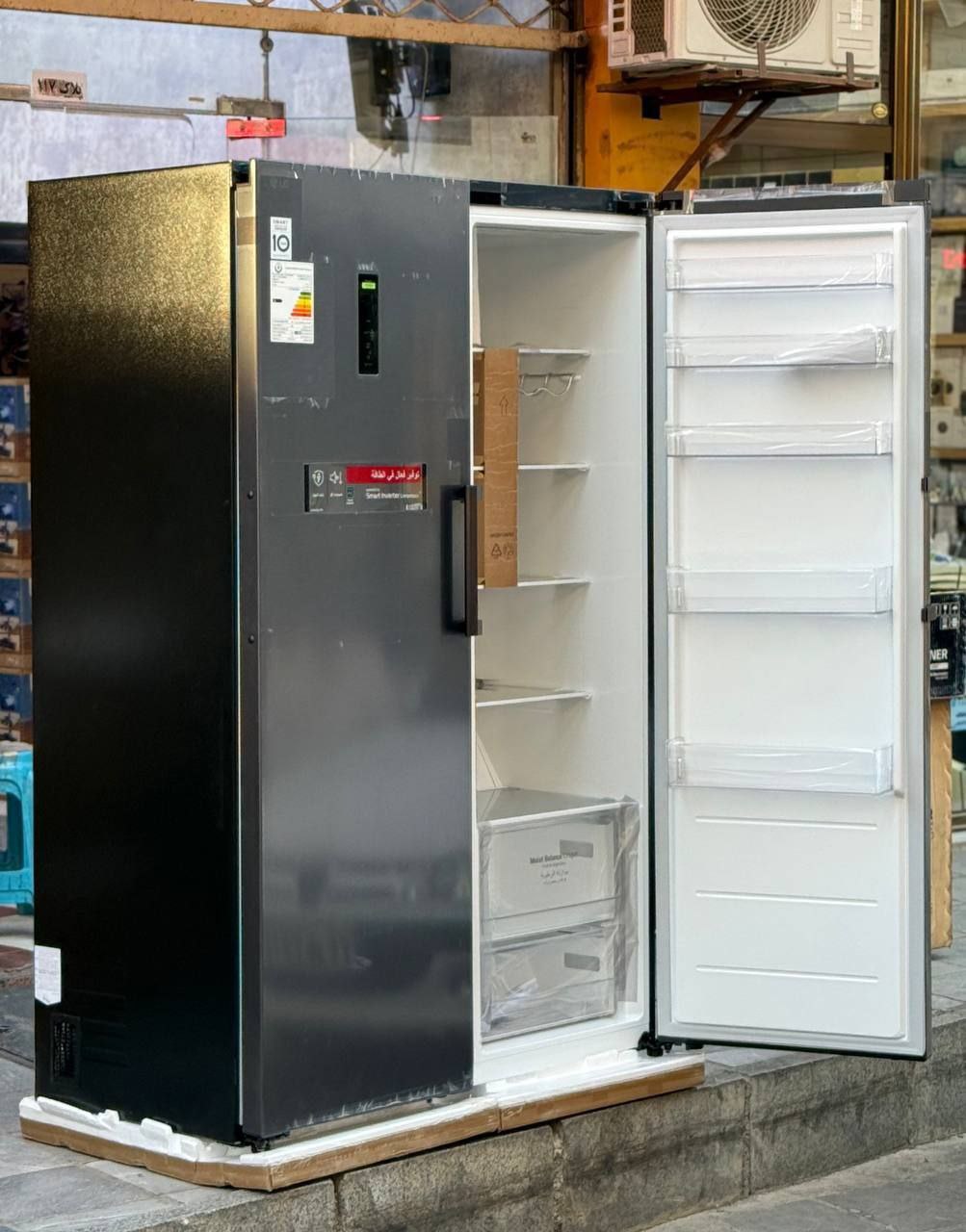 یخچال فریزر دوقلو الجی رنگ دودی - تصویر 4
