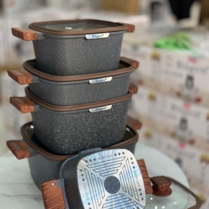 سرویس قابلمه ۱۰ پارچه مربعی روگن مدل Ru-7015