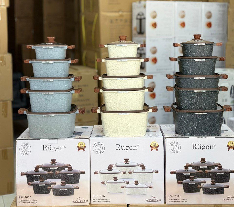 سرویس قابلمه ۱۰ پارچه مربعی روگن مدل Ru-7015 - تصویر 3